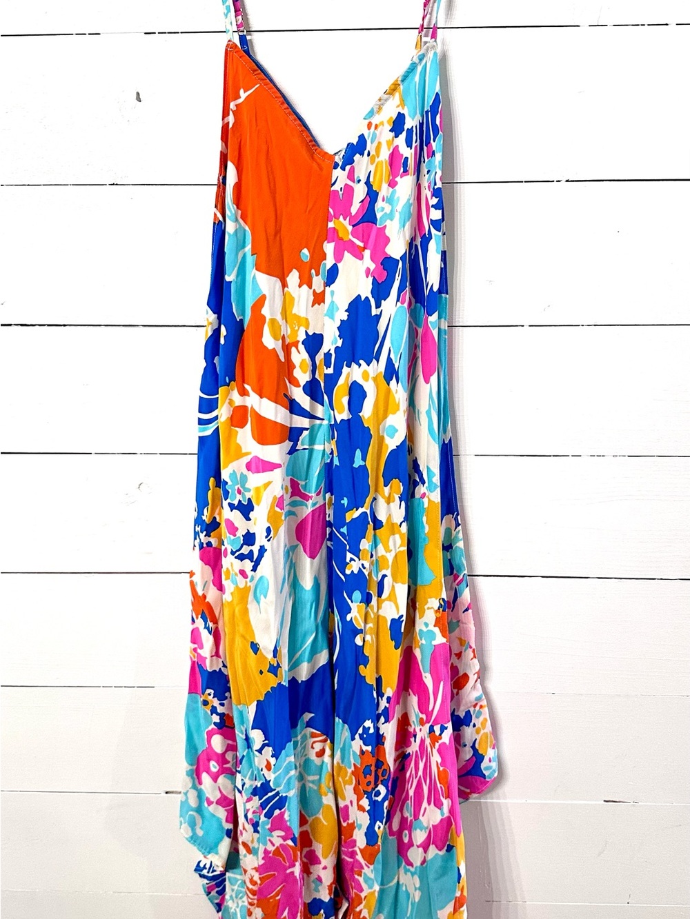 JB by Julie Brown Multicolor Floral Spaghetti-Strap Maxi Dress